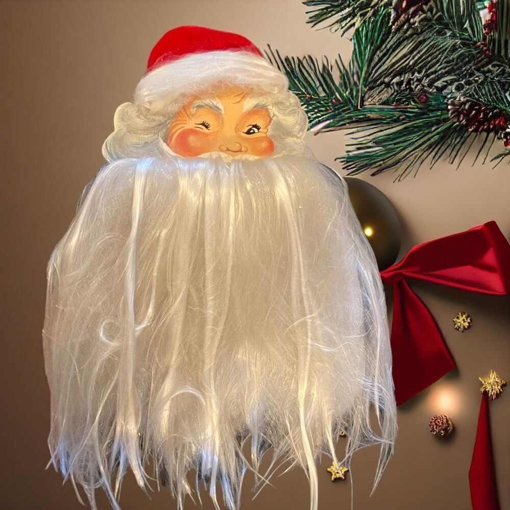 Vintage MCM Santa Angel Hair Spun Glass Beard